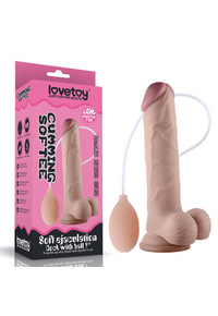 Dildo Realístico com Ejaculação Lovetoy Cumming Softee