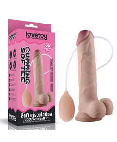 Dildo Realístico com Ejaculação Lovetoy Cumming Softee