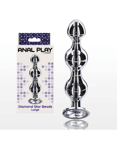 Plug Anal Metálico com Cristal Diamond Star Beads L