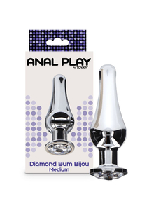 Plug Anal Metálico Diamond Bum Bijou Medio