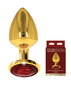 Plug Anal Dourado Com Cristal Taboom Diomond Jewel - L