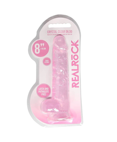 Dildo RealRock Crystal Clear 19 cm Transparente