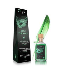 Óleo de Massagem Afrodisíaco com Efeito Calor Orgie Sexy Therapy - Maçã 100 ml - My Sex Shop Portugal