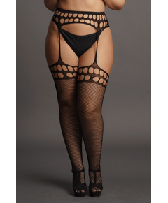 Collant Garterbelt Stockings With Open Design Le Désir by Shots Tamanho Grande