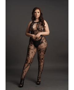 Bodystocking High Neck Lace Pattern Le Désir by Shots Tamanho Grande