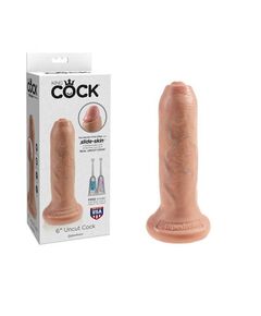 Dildo 6" King Cock Uncut 15 cm Natural