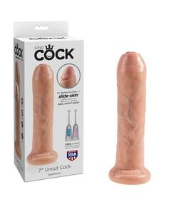 Dildo 7" King Cock Uncut 18 cm Natural