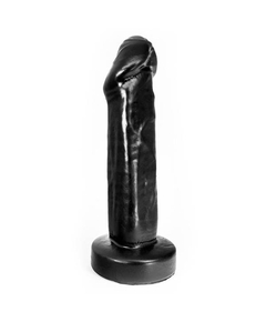 Dildo Uncut XXL Hung System Toys Preto 27x7cm