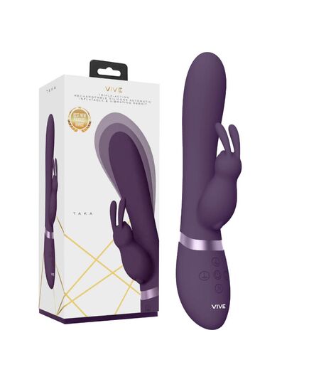 Vibrador Insuflável Vive Taka Roxo