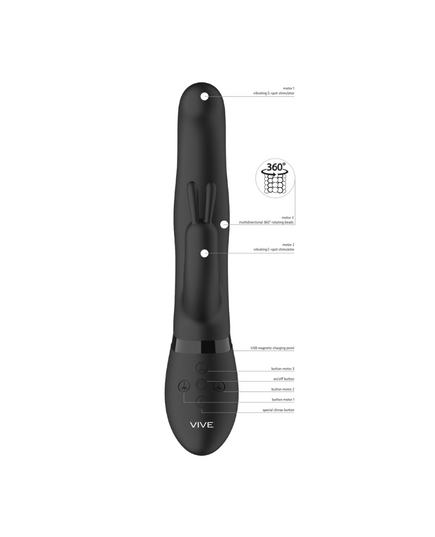 Vibrador Rabbit Vive Izara Preto