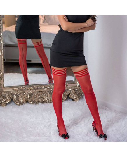 Meias Kix'ies Thigh Highs Monica Vermelho