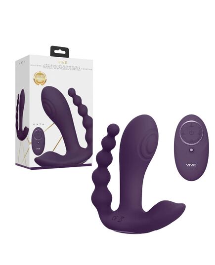 Vibrador Triplo VIVE Kata Roxo