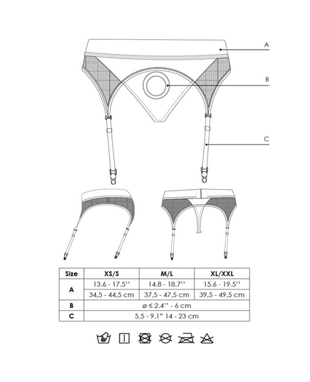 Tanga com Ligas Arnês Strap-on Ouch!