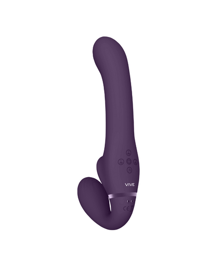 Strapless Strap-On VIVE Dual Pulse & Airwave Roxo