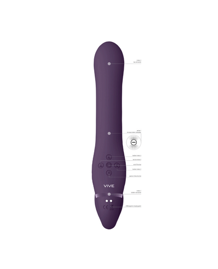 Strapless Strap-On VIVE Dual Pulse & Airwave Roxo