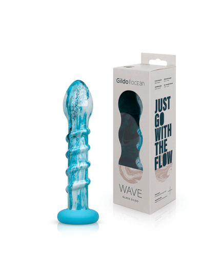 Dildo em Vidro Gildo Ocean Wave