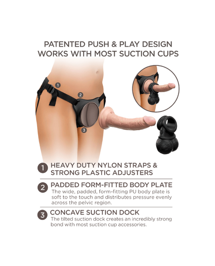 Strap-on King Cock Ultimate Vibrating Silicone Body Dock Kit 7''