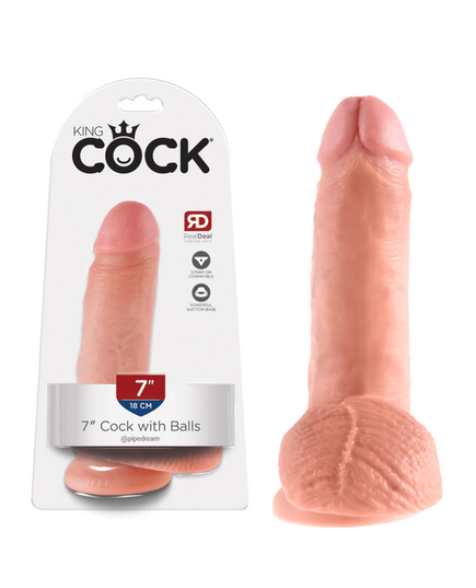 Dildo King Cock 20 cm Pele Clara