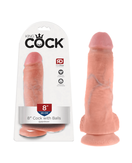 Dildo King Cock 22 cm Pele Clara tstic