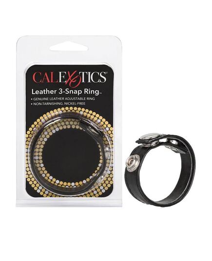 Anel em Couro Calexotics 3-Snap Ring