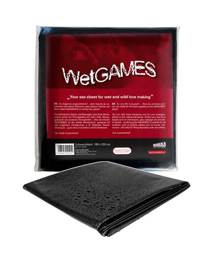 Lençol em Vinil Wet Games Preto - My Sex Shop Portugal