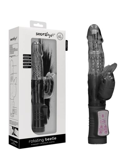 Vibrador Rabbit Rotating Beetle Preto