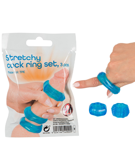 Conjunto de Anéis Stretchy Cock Ring Set You2Toys