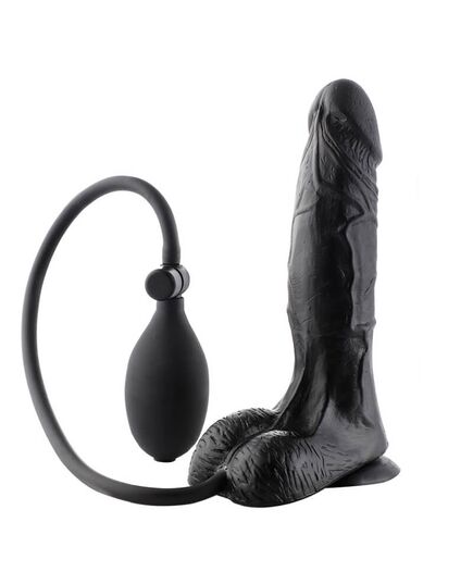 Dildo Insuflável com Ventosa Trinity Vibes Preto