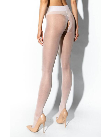 Collant Aberto Hip Gloss Amour Branco