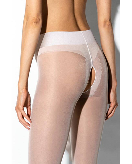 Collant Aberto Hip Gloss Amour Branco