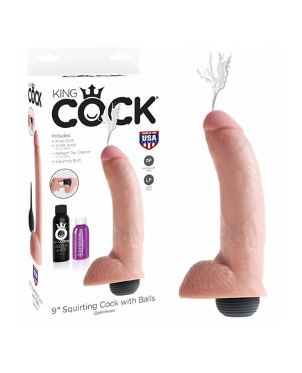 Dildo com Ejaculação 9" King Cock