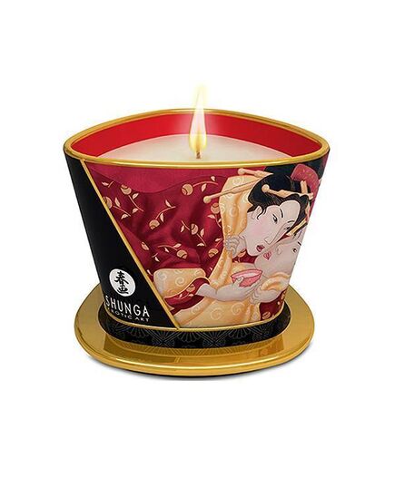 Vela de Massagem Shunga Morango e Champanhe 170 ml