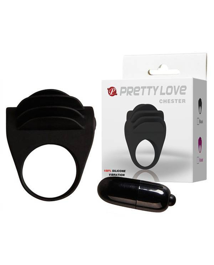 Anel Vibratório Chester Pretty Love Preto