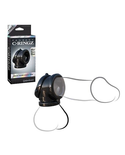 Anel Fantasy C-Ringz Rock Hard Cock Pipe Preto