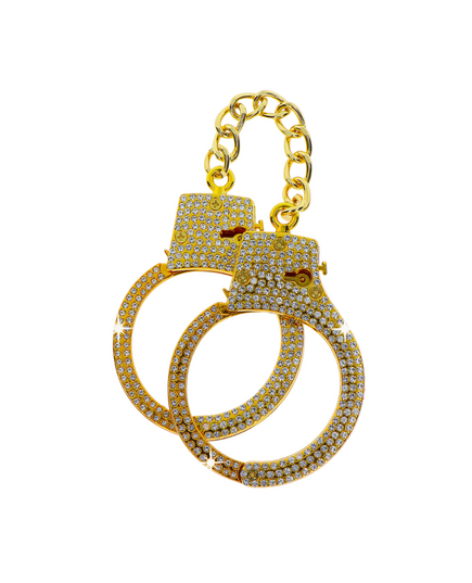 Algemas Diamond Wrist Cuffs Gold Taboom Bondage in Luxury