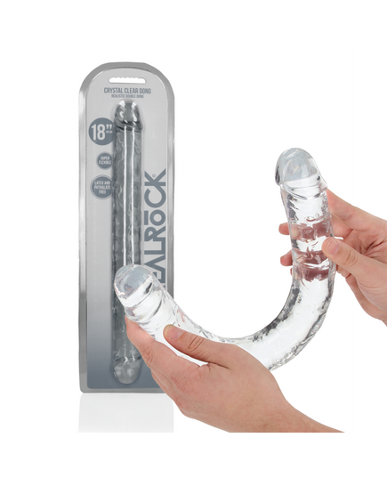 Dildo RealRock Crystal Clear Double Dong Transparente Dildo RealRock Crystal Clear Double Dong Transparente