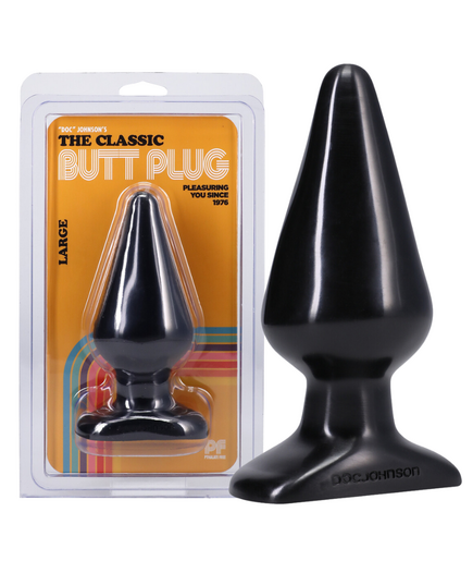 Butt Plug Clássico Grande Preto