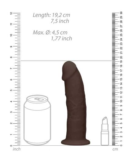 Dildo RealRock Ultra 7.5" Castanho