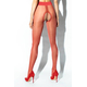 Collant Aberto Hip Lace 30 DEN Amour Vermelho